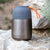 eSeasons Vakuum isolierter Thermobehälter Edelstahl, Grau Orange, BPA frei, hält warm/kalt 430 ml